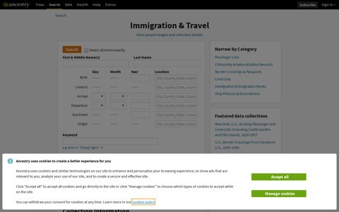 Immigration Records | Ellis Island | Ancestry.com