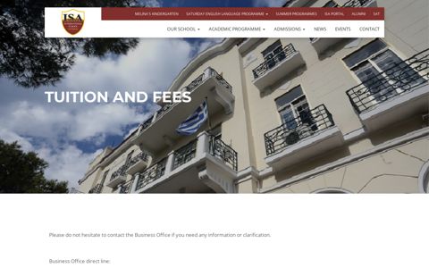 Tuition and fees - International School of Athens