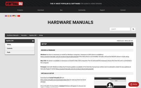 Hardware Manuals - Hercules - Inpulse 200 - Setup - VirtualDJ