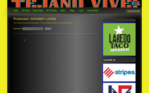 GRAMMY LOGIN - Tejano Gold Countdown