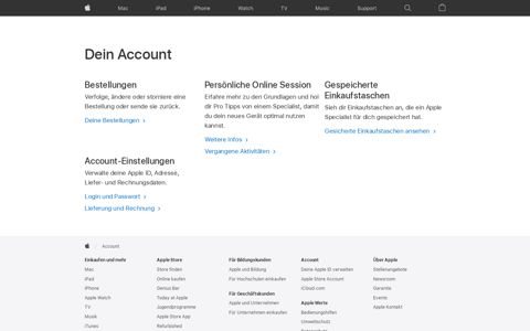 Dein Account - Apple (CH)