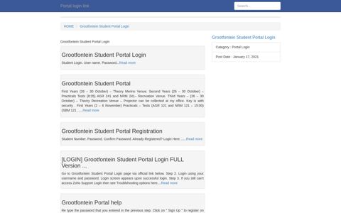 [LOGIN] Grootfontein Student Portal Login FULL Version HD ...