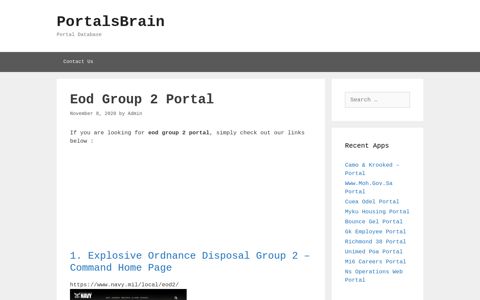 Eod Group 2 Portal - PortalsBrain - Portal Database