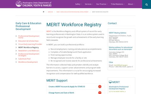 MERIT Workforce Registry | Washington State Department of ...