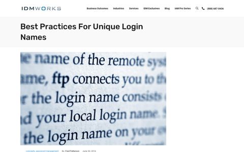 Best Practices Unique Login Names | IDMWORKS