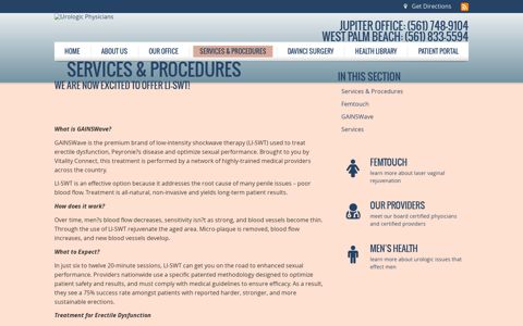 GAINSWave - Urologic Physicians and Surgeons