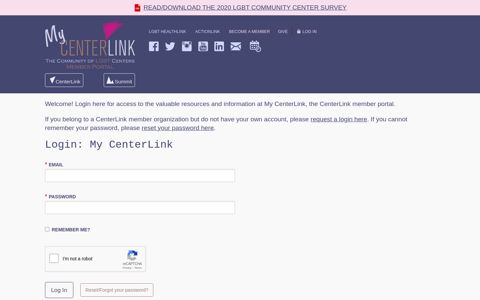 Login to the CenterLink website, Developing Strong LGBT ...