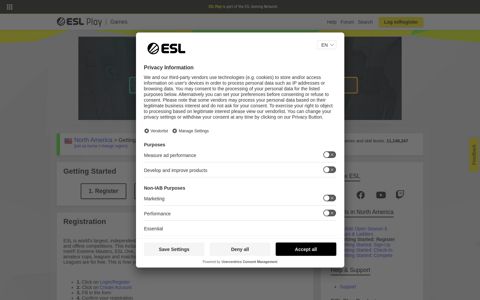Getting Started: Register | ESL Play