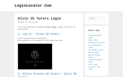 Elite Ib Tutors Login - LoginLocator.Com