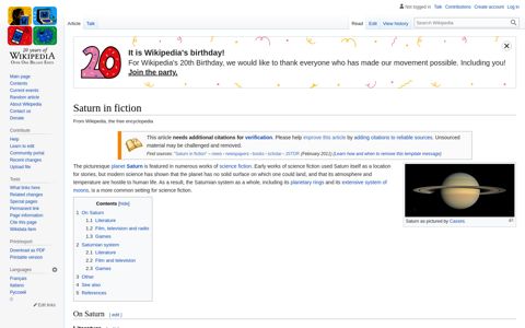 Saturn in fiction - Wikipedia