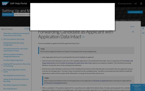 Forwarding Candidate as Applicant with Application Data Intact