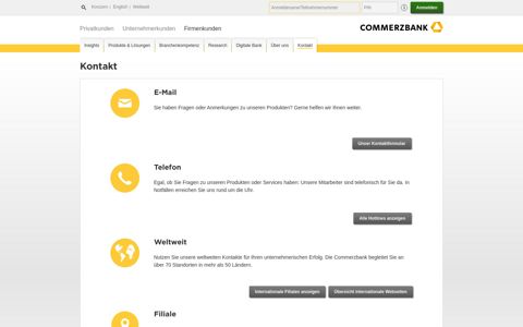 Kontakt - Firmenkunden - Commerzbank