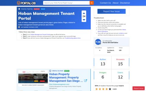 Hoban Management Tenant Portal