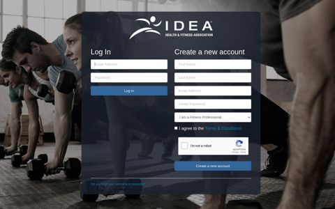 IDEAfit Log In - IDEA Health & Fitness Association