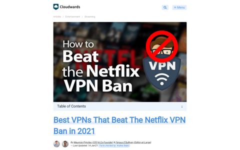 Best VPNs That Beat The Netflix VPN Ban in 2020