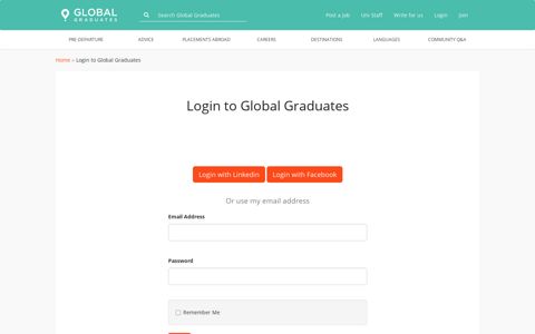Login to Global Graduates