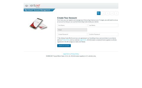 Create Your Account - My Entune® Account Management