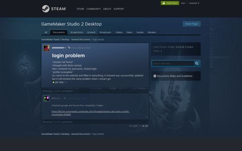 login problem :: GameMaker Studio 2 Desktop General ...