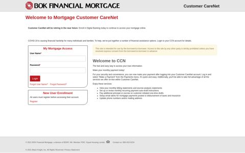 Welcome to our online mortgage payment website.