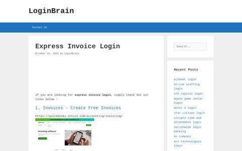 express invoice login - LoginBrain