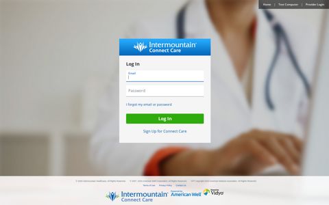 Log In - Intermountain Connect Care