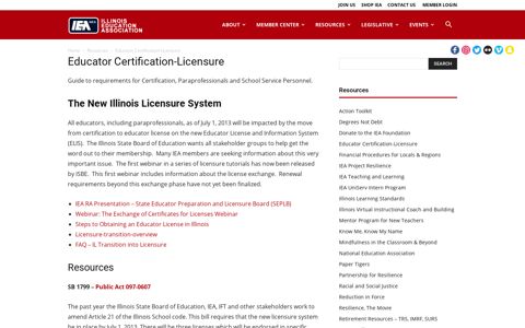 Educator Certification-Licensure | Illinois Education Association