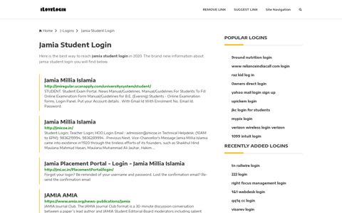 Jamia Student Login ❤️ One Click Access