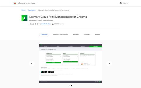 Lexmark Cloud Print Management for Chrome