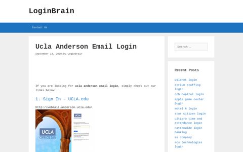 ucla anderson email login - LoginBrain