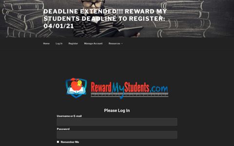 Login – DEADLINE EXTENDED!!! Reward My Students ...