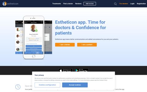 Estheticon app. Time for doctors & Confidence for patients