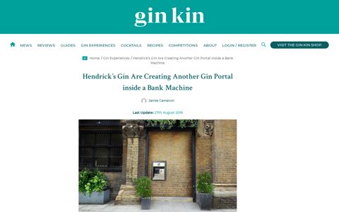 Hendrick's Gin Are Creating Another Gin Portal inside a Bank ...