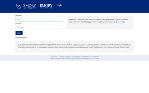 Web Login Service - Emory University