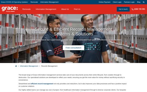 Records Management Expert - Grace Removals