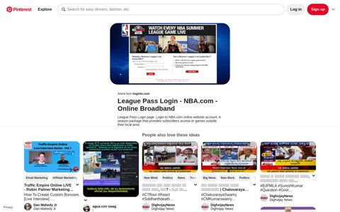 League Pass Login - NBA.com - Online Broadband - Pinterest