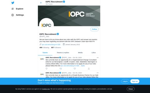 IOPC Recruitment (@IOPC_Jobs) | Twitter