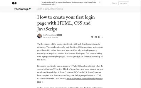 How to create your first login page with HTML, CSS and ...