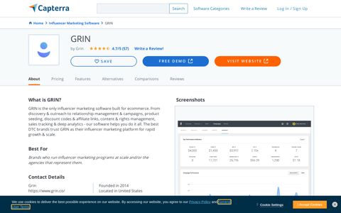 GRIN Reviews and Pricing - 2020 - Capterra