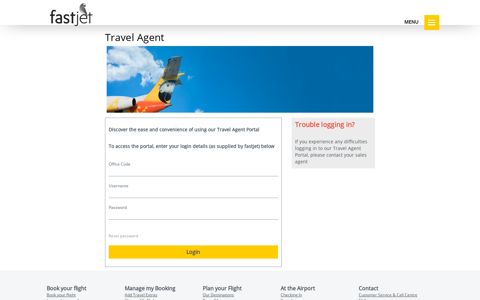 Travel Agent Portal Login | fastjet