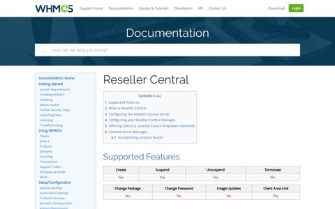 Reseller Central - WHMCS Documentation