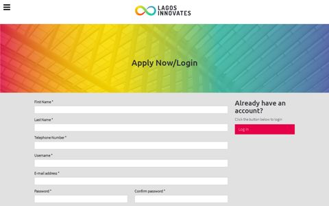 Apply Now/Login | Lagos Innovates