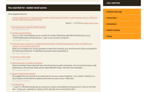 student email access - FAQs for Current Students, La Trobe ...