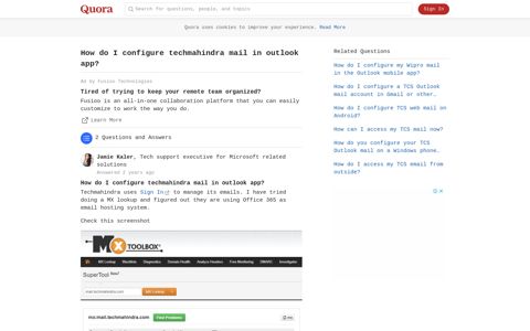 How to configure techmahindra mail in outlook app - Quora