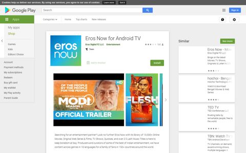 Eros Now for Android TV - Apps on Google Play