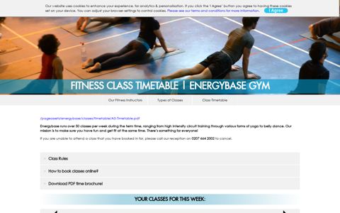 Fitness Class Timetable | Energybase Gym