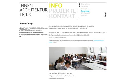 Bewerbung | Innenarchitektur Hochschule Trier