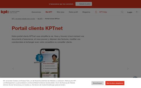 Portail clients KPTnet – KPT
