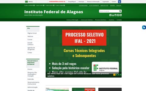 Portal do Ifal — Instituto Federal de Alagoas