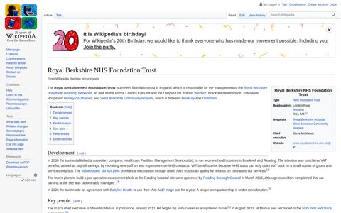Royal Berkshire NHS Foundation Trust - Wikipedia
