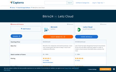 Bitrix24 vs Leitz Cloud - 2020 Feature and Pricing Comparison